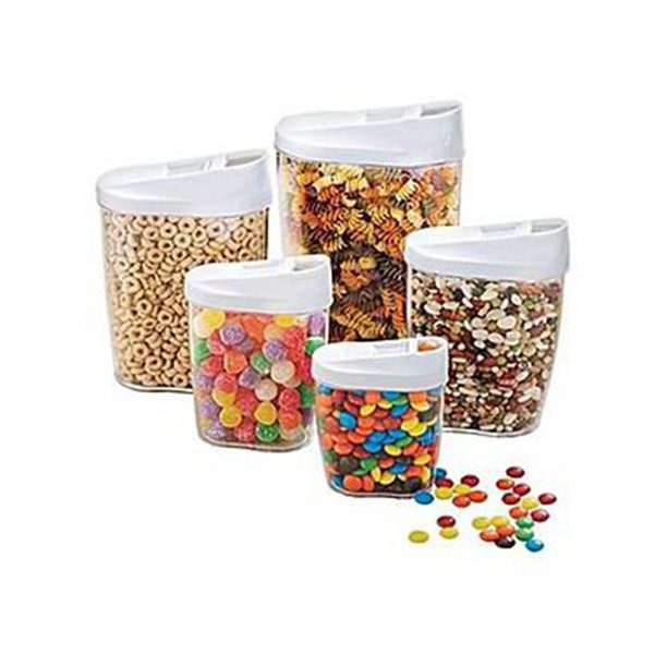10 - PIECES CONTAINER SET WITH EASY POUR LIDS