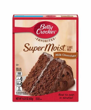BETTY CROCKER SUPER MOIST CAKE MIX, MILK CHOCOLATE