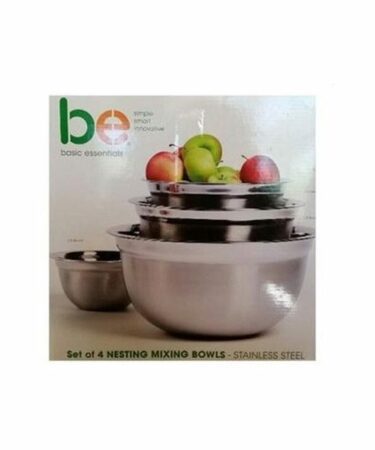 Be Basic Essentials (4-piece stainless steel nesting mixing bowls) Simple smart innovative