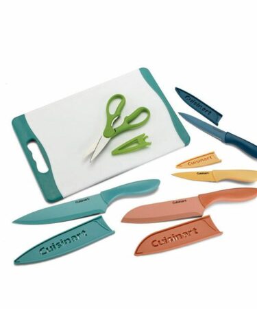 CUISINART CLASSIC 11 PIECE PEARLIZED NONSTICK COATED KNIFE WITH NONSTICK CUTTING BOARD