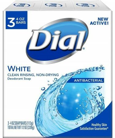 DIAL WHITE ANTIBACTERIAL DEODORANT SOAP (6BARS)